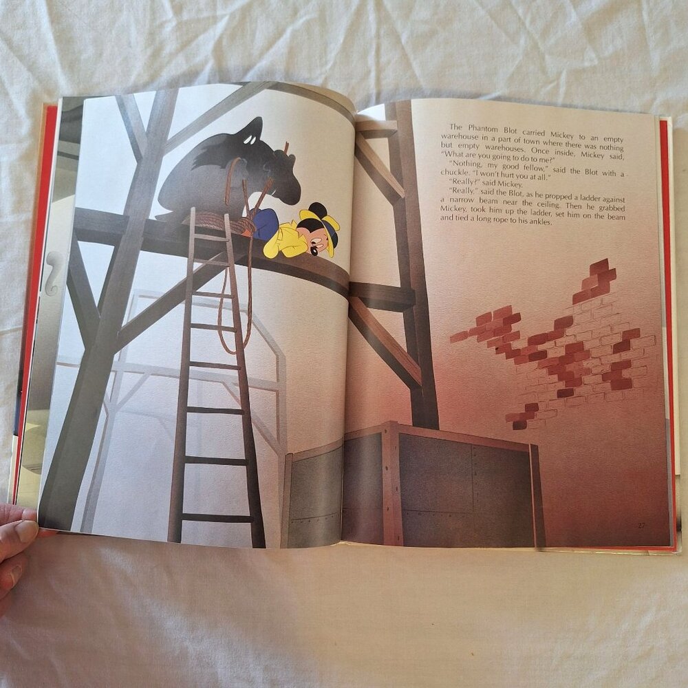 Disney Mickey Mouse In The Phantom Blot Oversized Hardcover Book 1990 Read Aloud - Picture 8 of 10